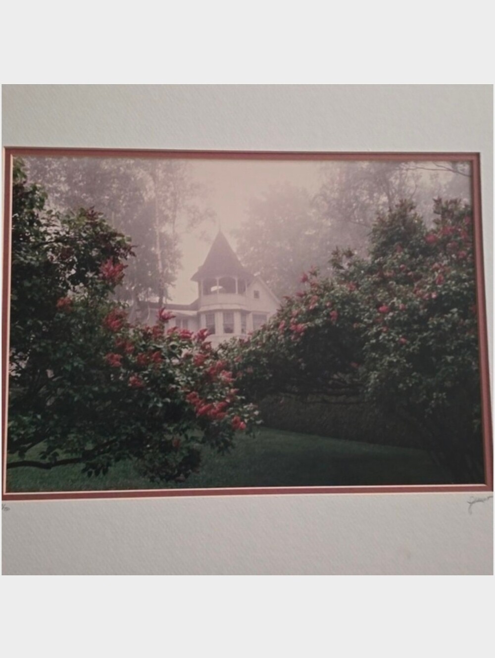 Signed Numbered Charming Home Art Photographic Print with Red and Green Accents